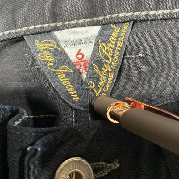 Vintage Lucky brand Sweet N' Low Flare Jeans Black 6/28 - Picture 10 of 12